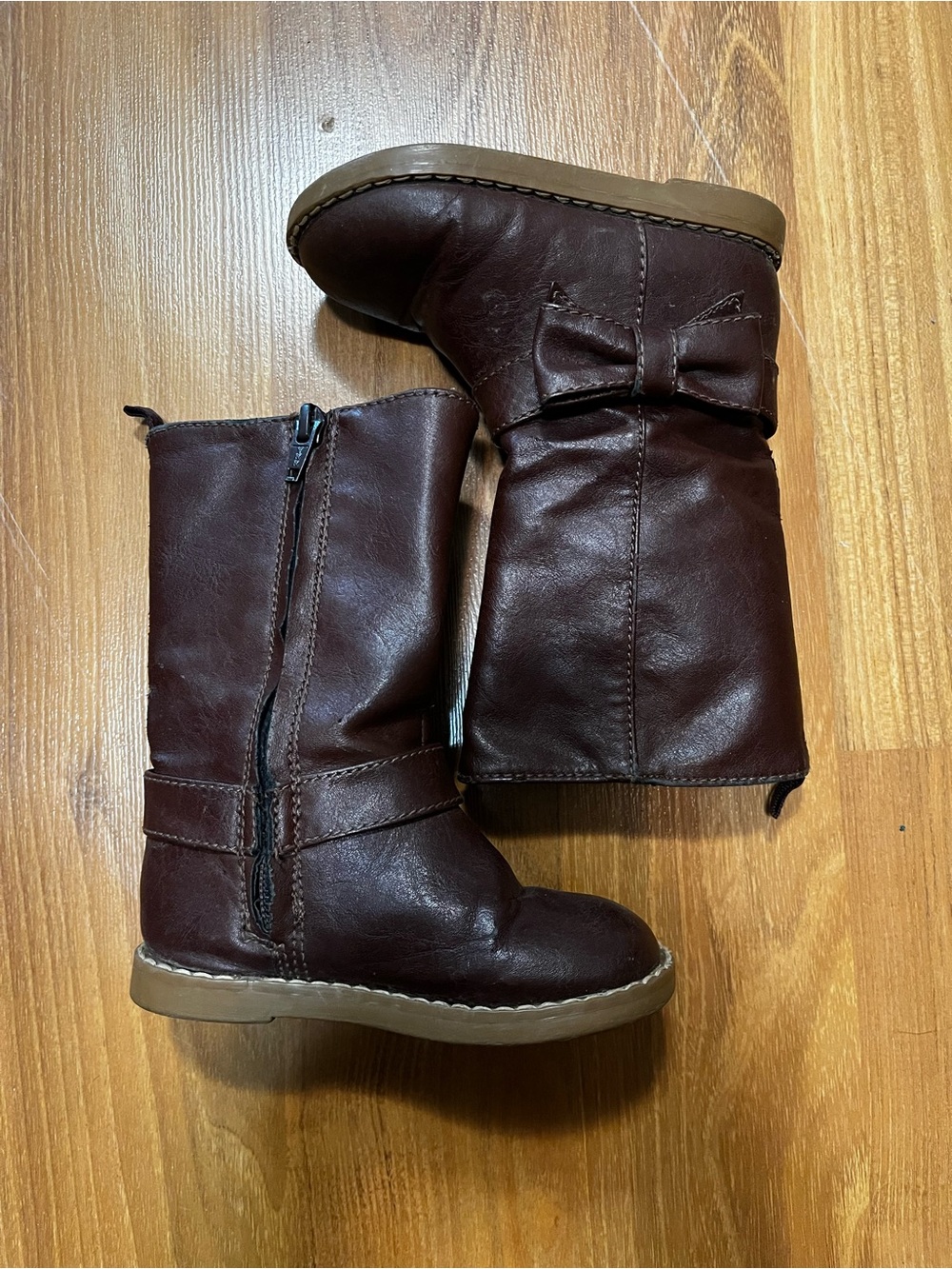 GAP Girls Brown Mid-Calf Boots with Bow Detail